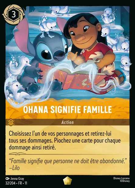 Ohana signifie famille, carte Disney Lorcana CH11-032 — extension Givresort
