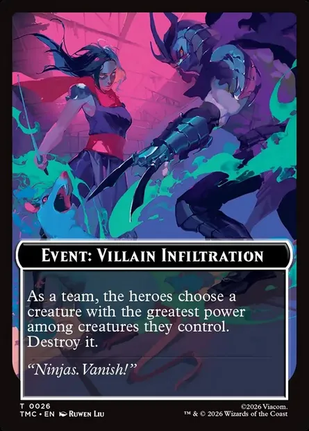 Event: Villain Infiltration, Magic card TTMC 26 — Teenage Mutant Ninja Turtles Eternal Tokens set
