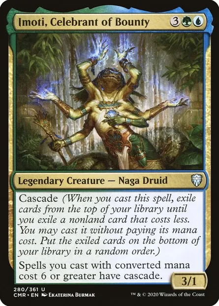 Imoti, Celebrant of Bounty, Magic card CMR 280 — Commander Legends set