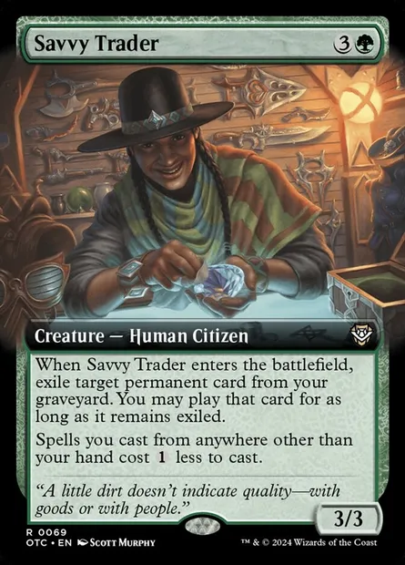 Savvy Trader, Magic card OTC 69 — Outlaws of Thunder Junction Commander set