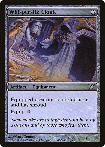 Whispersilk Cloak, Magic card 10E 345★ — Tenth Edition set