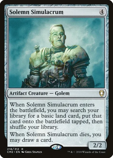 Solemn Simulacrum, Magic card CM2 218 — Commander Anthology Volume II set