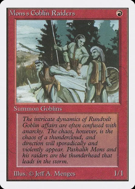 Mons's Goblin Raiders, Magic card 2ED 165 — Unlimited Edition set