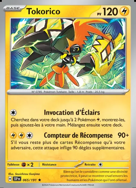 Tokorico, carte Pokémon SSP 065 — extension Étincelles Déferlantes