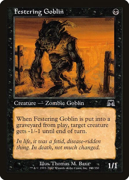 Festering Goblin, Magic card ONS 148 — Onslaught set
