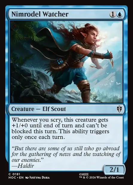 Nimrodel Watcher, Magic card HOC 181 — The Hobbit Eternal set