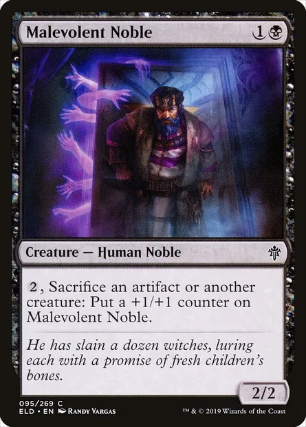 Malevolent Noble, Magic card ELD 95 — Throne of Eldraine set