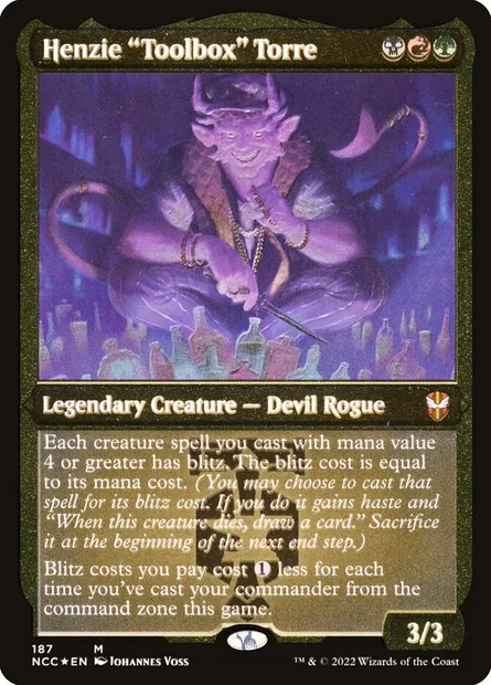 Henzie "Toolbox" Torre, Magic card NCC 187 — New Capenna Commander set