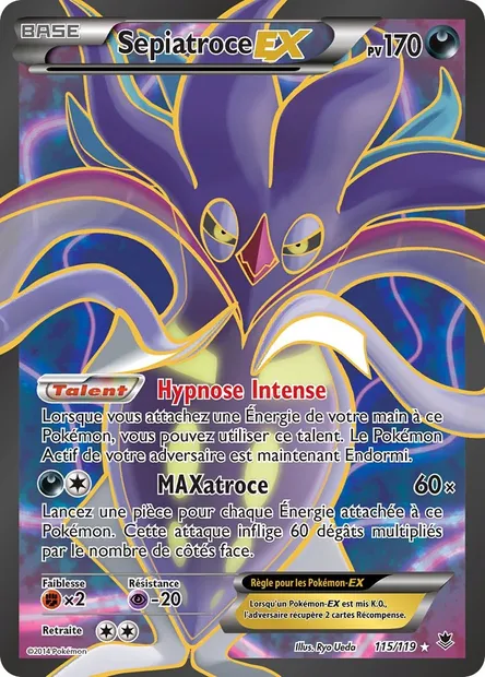 Sepiatroce EX, carte Pokémon PHF 115 — extension Vigueur Spectrale