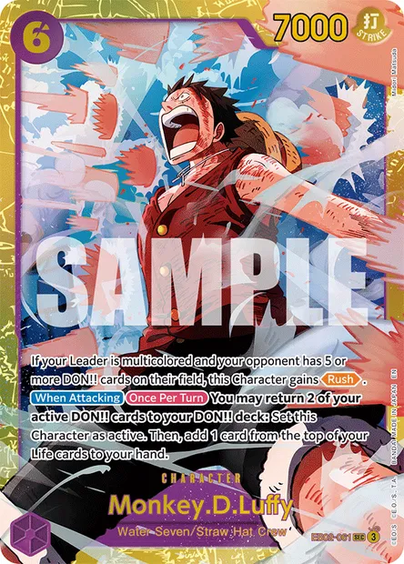 Monkey.D.Luffy, One Piece card EB02-061 — Anime 25th Collection set