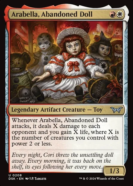 Arabella, Abandoned Doll, Magic card DSK 208 — Duskmourn: House of Horror set
