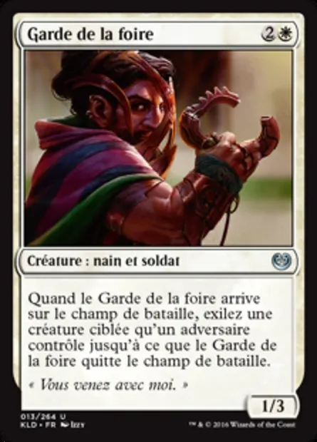 Garde de la foire, carte Magic KLD 13 — extension Kaladesh