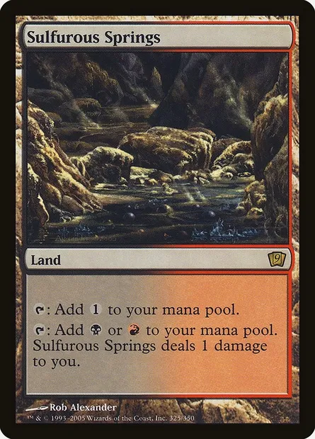 Sulfurous Springs, Magic card 9ED 325★ — Ninth Edition set