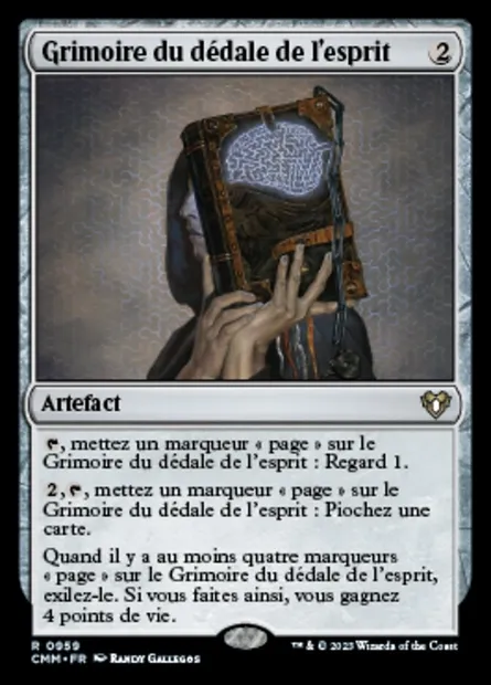Grimoire du dédale de l'esprit, carte Magic CMM 959 — extension Commander Masters