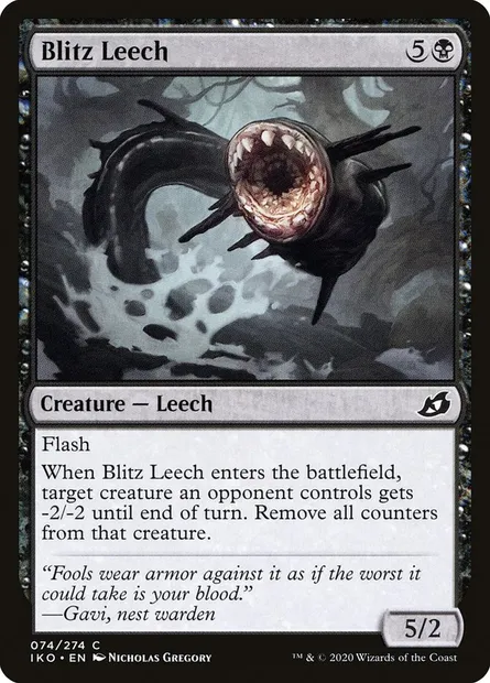 Blitz Leech, Magic card IKO 74 — Ikoria: Lair of Behemoths set