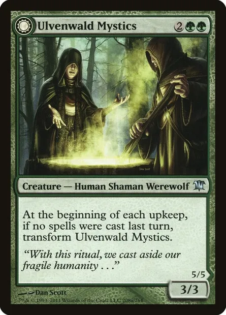 Ulvenwald Mystics // Ulvenwald Primordials, Magic card ISD 208 — Innistrad set