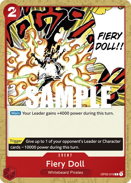 Fiery Doll, carte One Piece OP03-019 — extension PILLARS OF STRENGTH