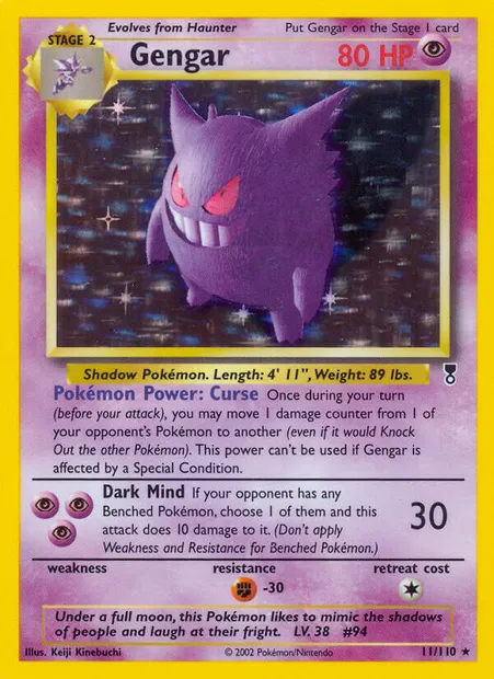 Ectoplasma, carte Pokémon LC 11 — extension Legendary Collection