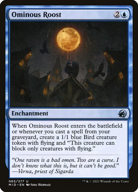 Ominous Roost, Magic card MID 65 — Innistrad: Midnight Hunt set