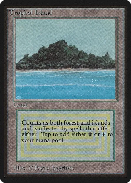 Ile tropicale, carte Magic LEB 284 — extension Limited Edition Beta