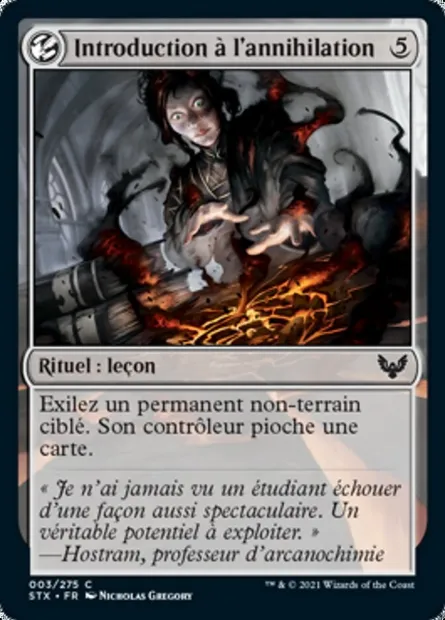 Introduction à l'annihilation, carte Magic STX 3 — extension Strixhaven: l'Académie des Mages