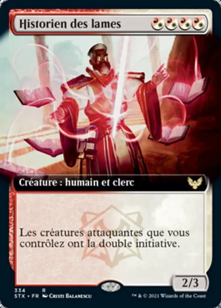 Historien des lames, carte Magic STX 334 — extension Strixhaven: l'Académie des Mages