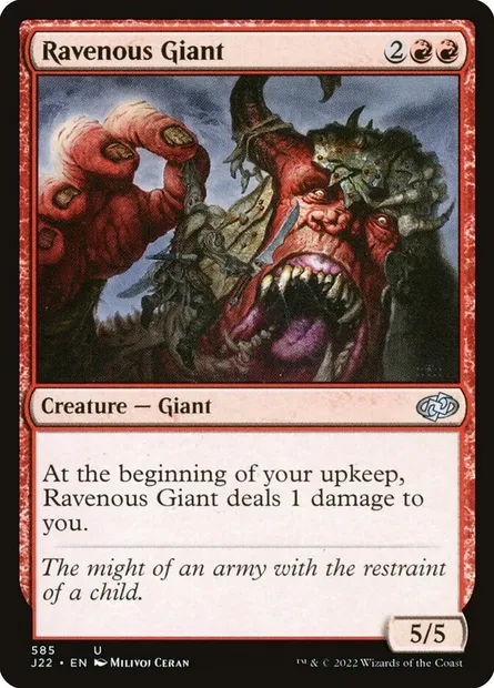 Ravenous Giant, Magic card J22 585 — Jumpstart 2022 set