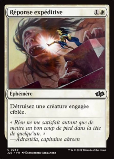 Réponse expéditive, carte Magic J25 269 — extension Foundations Jumpstart