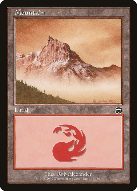 Montagne, carte Magic MMQ 346 — extension Masques de Mercadia