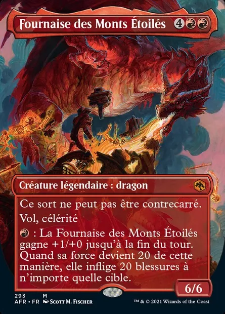 Fournaise des Monts Étoilés, carte Magic AFR 293 — extension Forgotten Realms: Aventures dans les Royaumes Oubliés