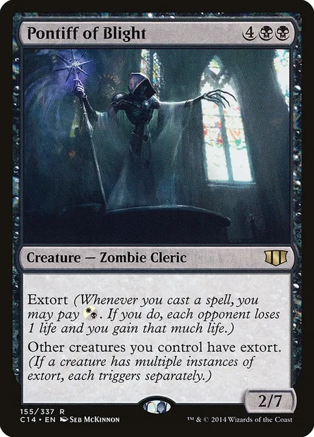 Pontiff of Blight, Magic card C14 155 — Commander 2014 set