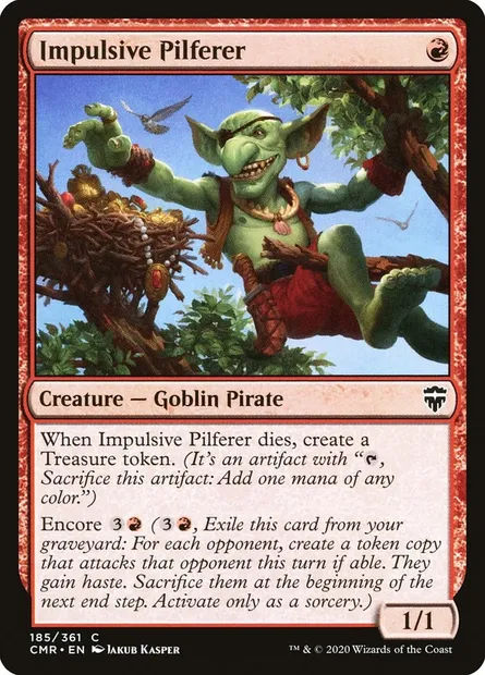 Impulsive Pilferer, Magic card CMR 185 — Commander Legends set
