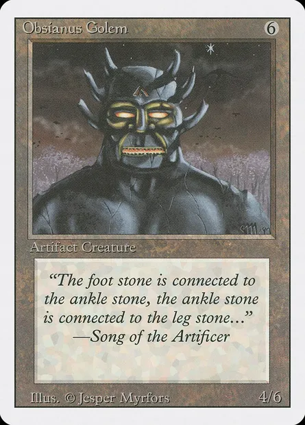 Obsianus Golem, Magic card 3ED 268 — Revised Edition set
