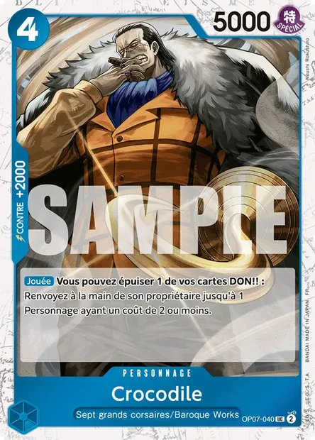 Crocodile, carte One Piece OP07-040 — extension 500 YEARS IN THE FUTURE