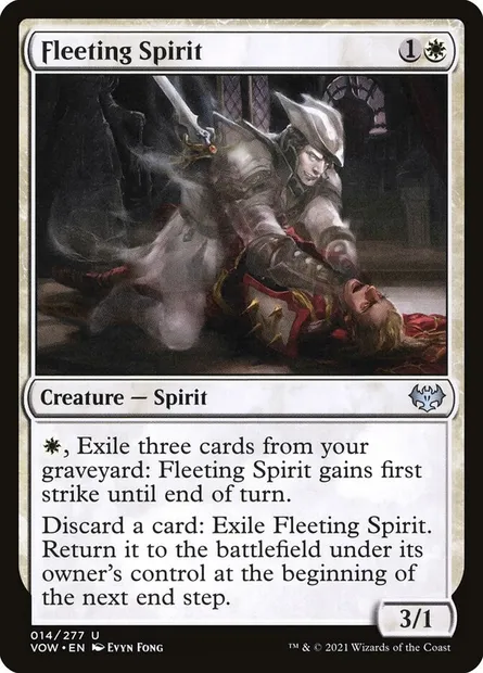 Fleeting Spirit, Magic card VOW 14 — Innistrad: Crimson Vow set