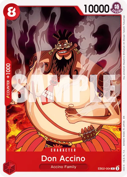 Don Accino, One Piece card EB02-004 — Anime 25th Collection set