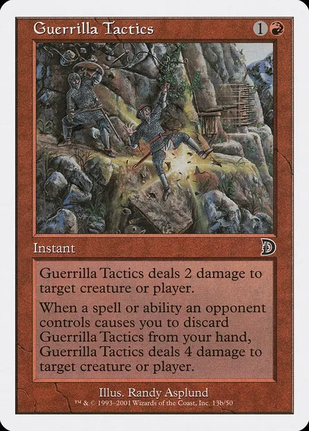 Guerrilla Tactics, Magic card DKM 13b — Deckmasters set