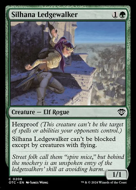 Silhana Ledgewalker, Magic card OTC 206 — Outlaws of Thunder Junction Commander set