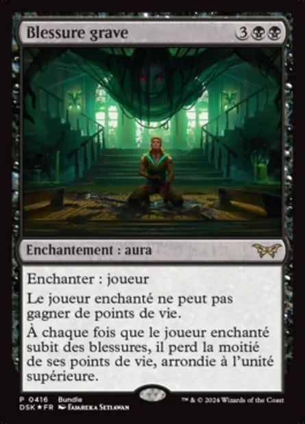 Blessure grave, carte Magic DSK 416 — extension Duskmourn: House of Horror