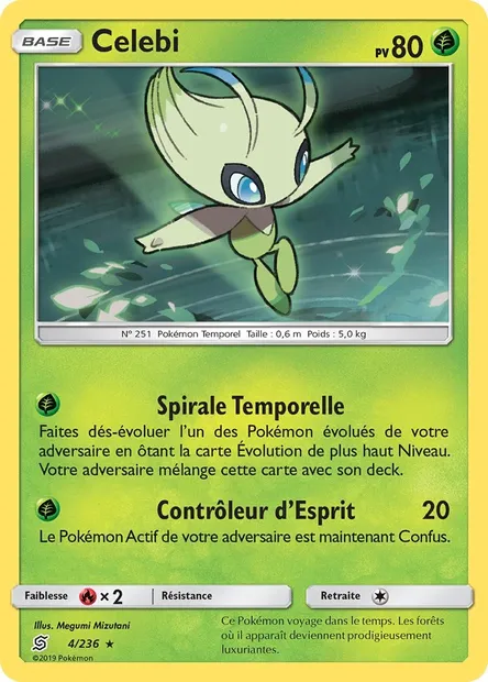 Celebi, carte Pokémon UNM 4 — extension Harmonie des Esprits