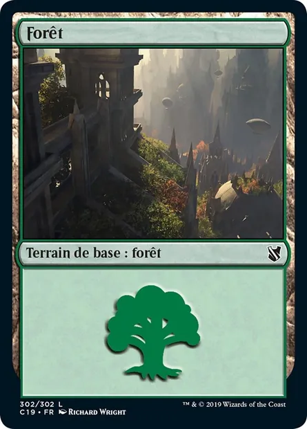Forêt, carte Magic C19 302 — extension Commander 2019