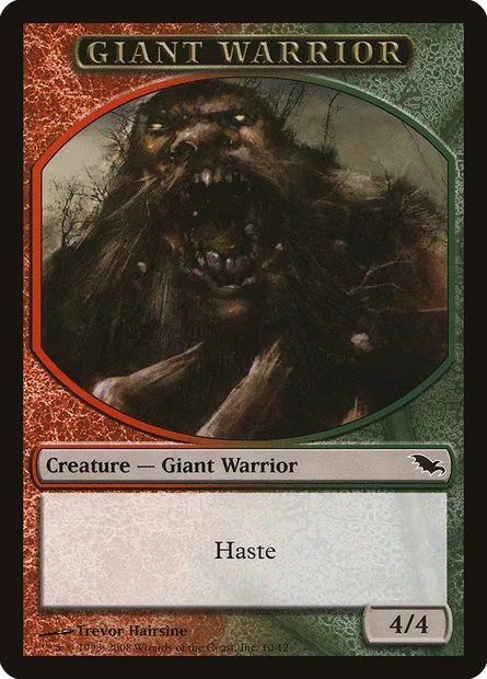 Giant Warrior, carte Magic TSHM 10 — extension Shadowmoor Tokens