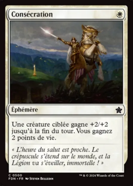 Consécration, carte Magic FDN 500 — extension Foundations