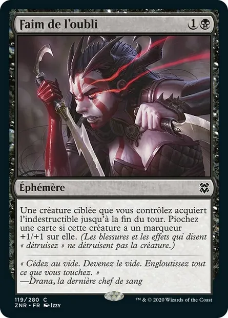 Faim de l'oubli, carte Magic ZNR 119 — extension Renaissance de Zendikar