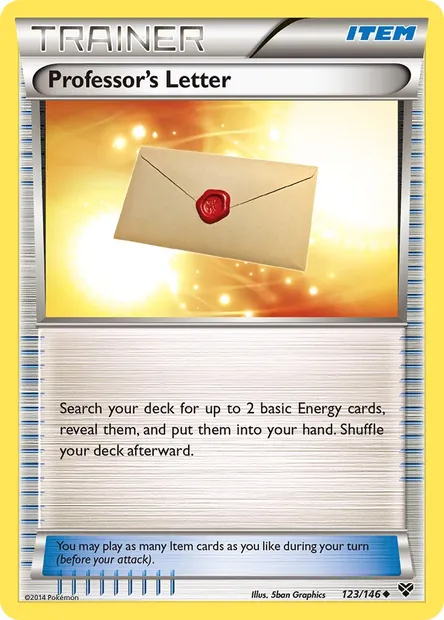 Professor's Letter, Pokémon card XY 123 — XY set