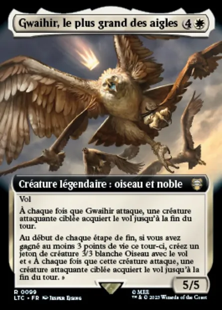 Gwaihir, le plus grand des aigles, carte Magic LTC 99 — extension Tales of Middle-earth Commander