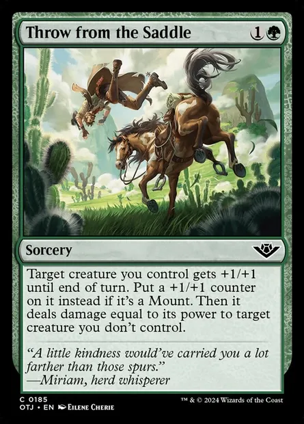 Throw from the Saddle, Magic card OTJ 185 — Outlaws of Thunder Junction set