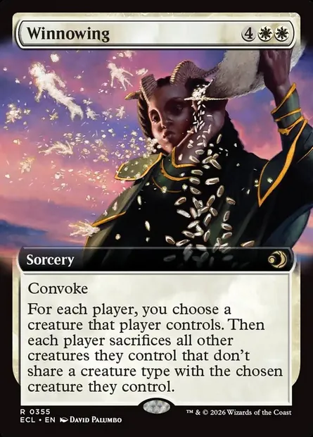 Winnowing, Magic card ECL 355 — Lorwyn Eclipsed set