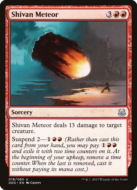 Météore shivân, carte Magic DDS 18 — extension Duel Decks: Mind vs. Might