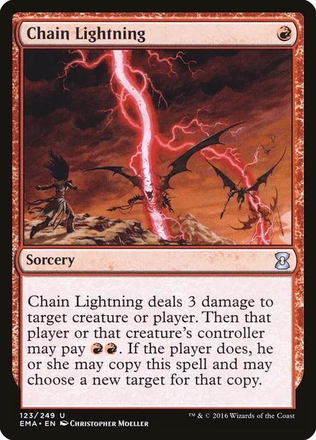 Chain Lightning, Magic card EMA 123 — Eternal Masters set